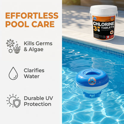 50 lbs 3-Inch Stabilized Chlorine Tablets (90% Available Chlorine)