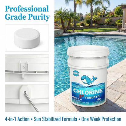 50 lbs 3-Inch Stabilized Chlorine Tablets (90% Available Chlorine)