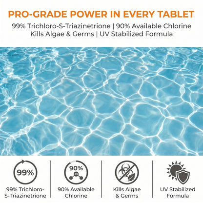 50 lbs 3-Inch Stabilized Chlorine Tablets (90% Available Chlorine)